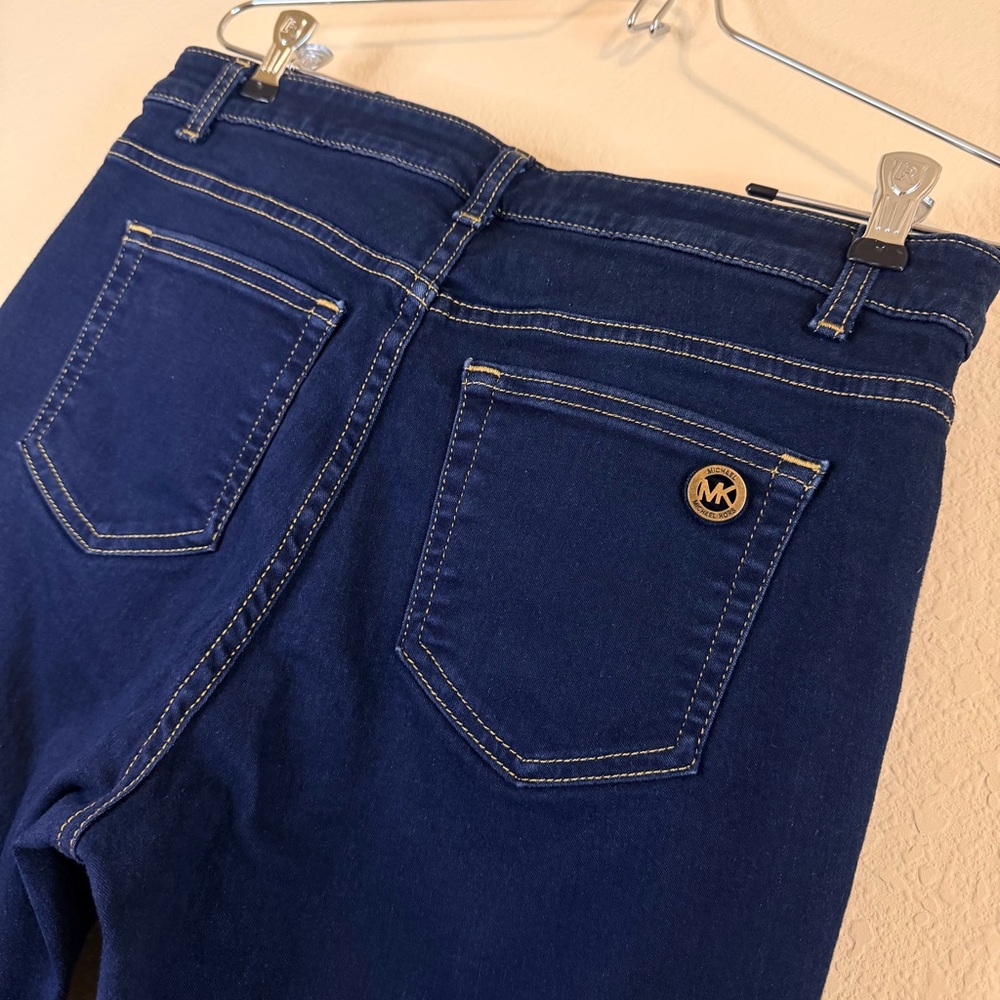 Michael Kors Dark Blue Women's Ankle Skinny Jeans with MK Logo Size 10